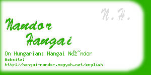 nandor hangai business card